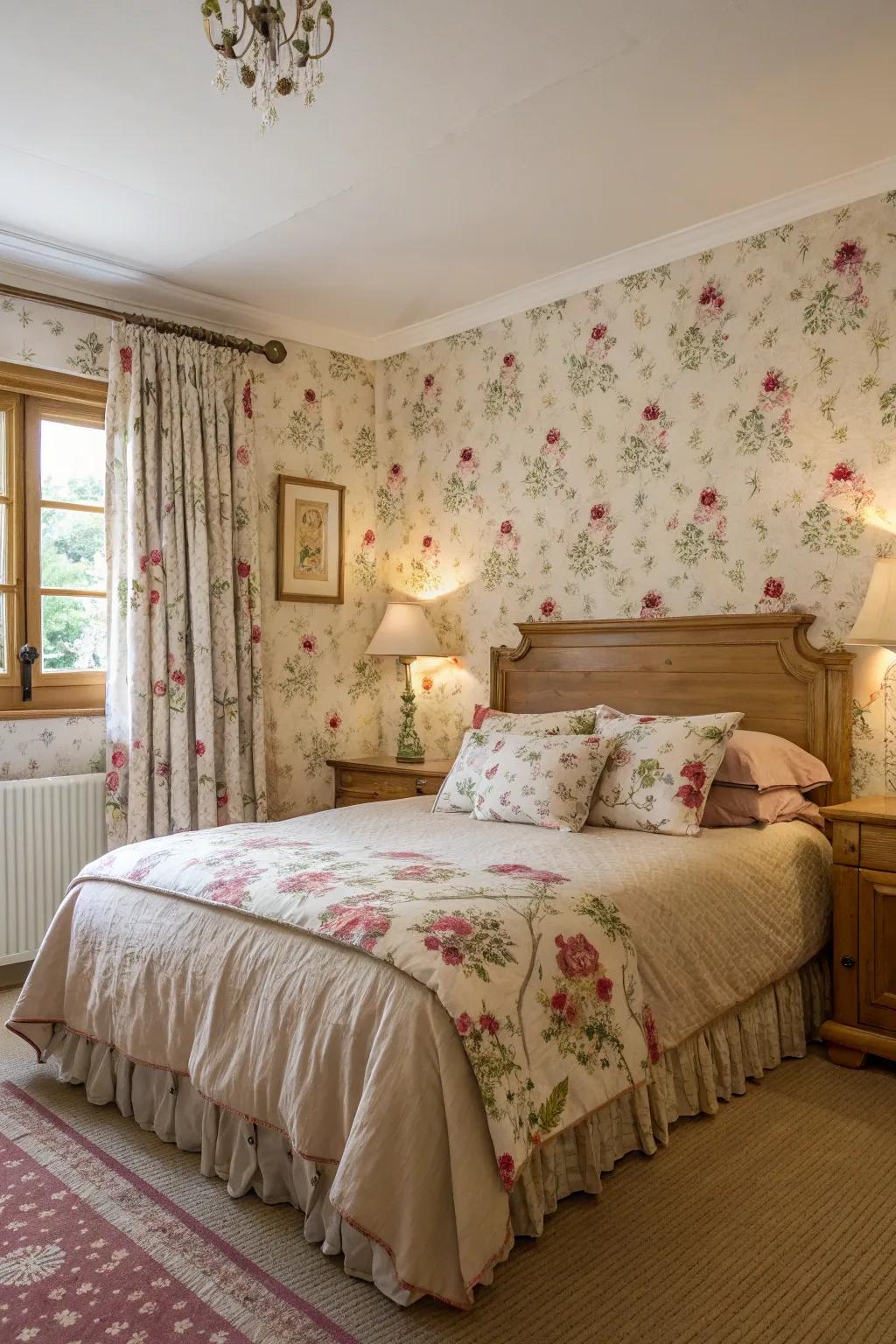 Botanical patterns impart a hint of the outdoors and softness.