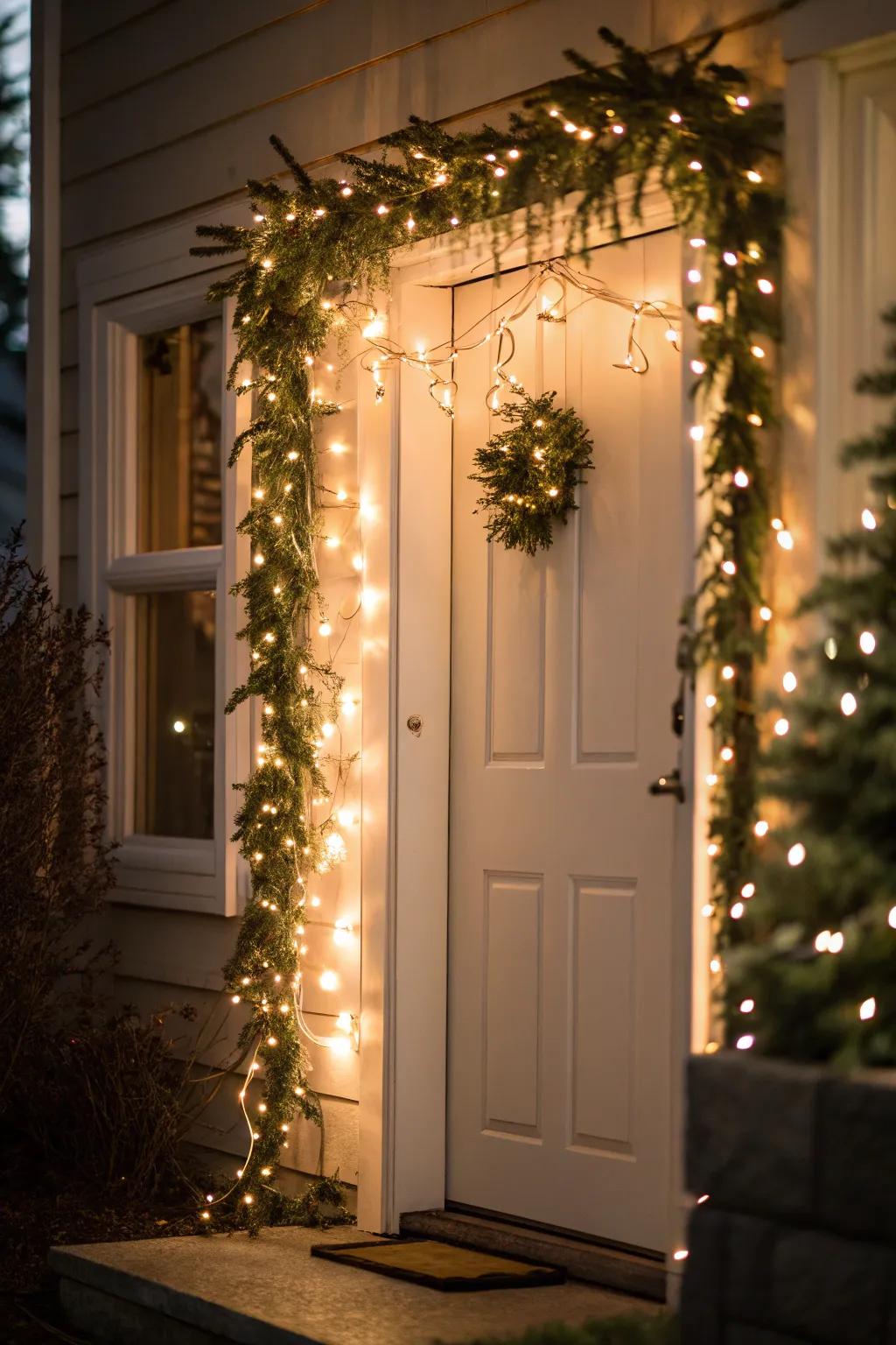 Twinkle lights imbue your garland with a magical essence, bestowing charm to your evenings.
