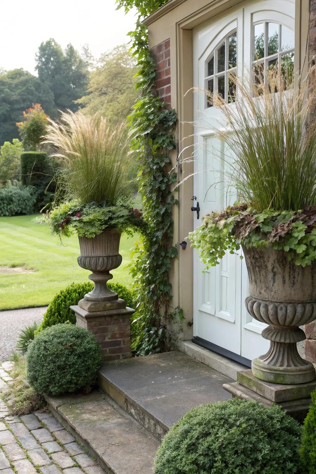 Arrange different heights for a lively and captivating composition.