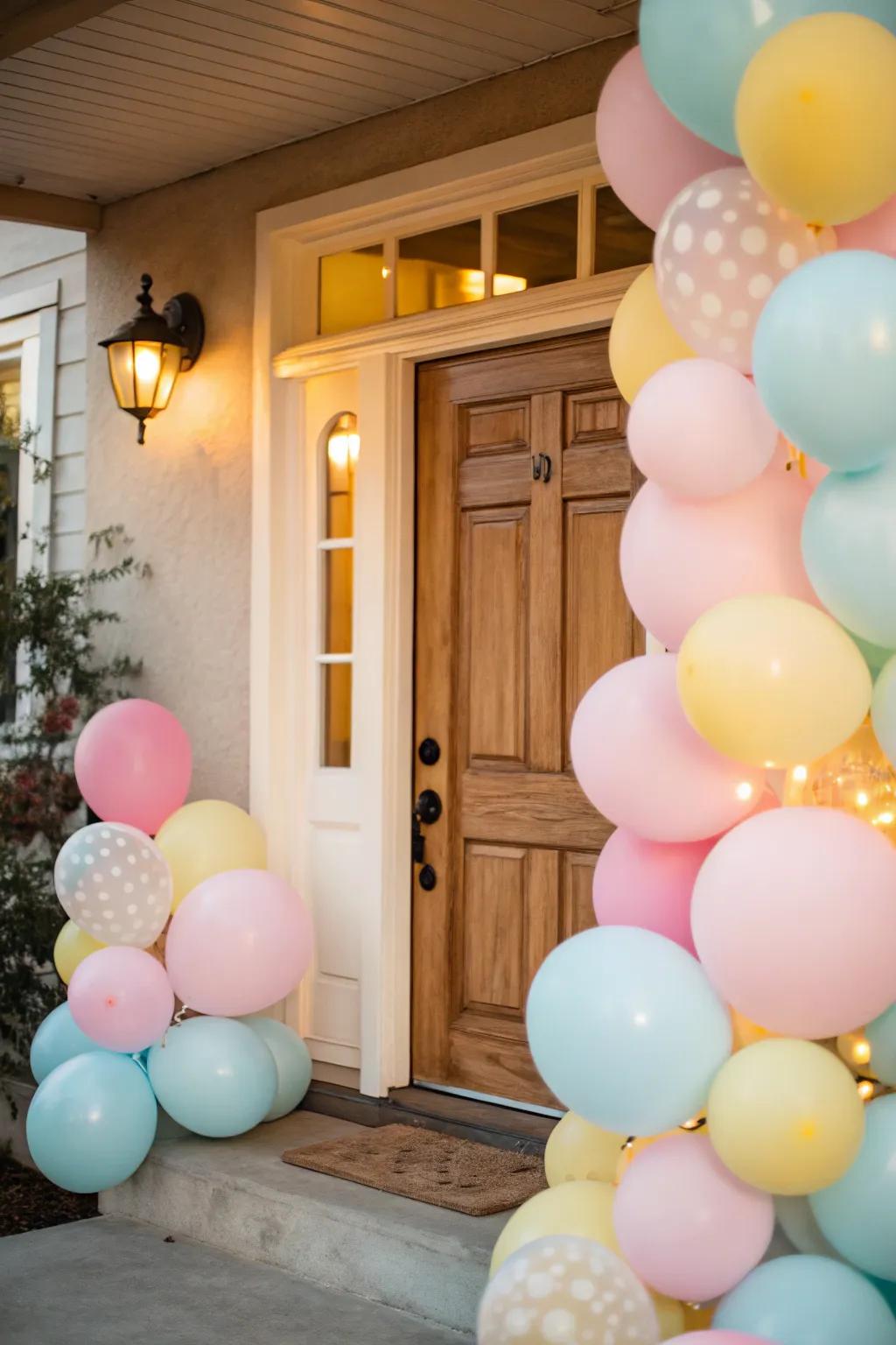 Air orb arrangements contribute a celebratory and joyous element to your wedding entrance.