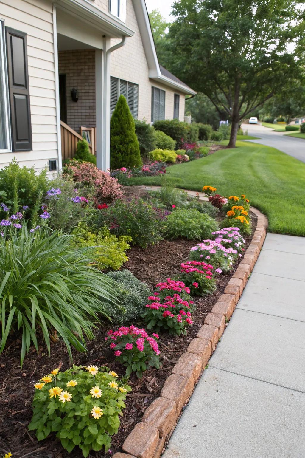 Mulch beds enhance beauty and simplify maintenance, bringing ease to gardening.