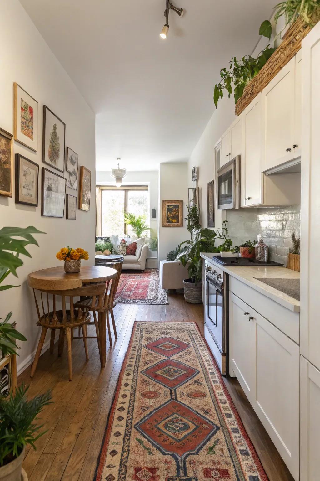 Little things you add make connected spaces feel more like home.
