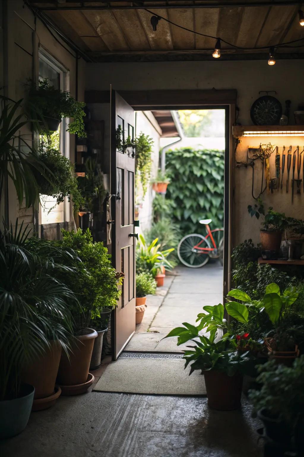 Greenery revives your entryway and cultivates a welcoming environment.