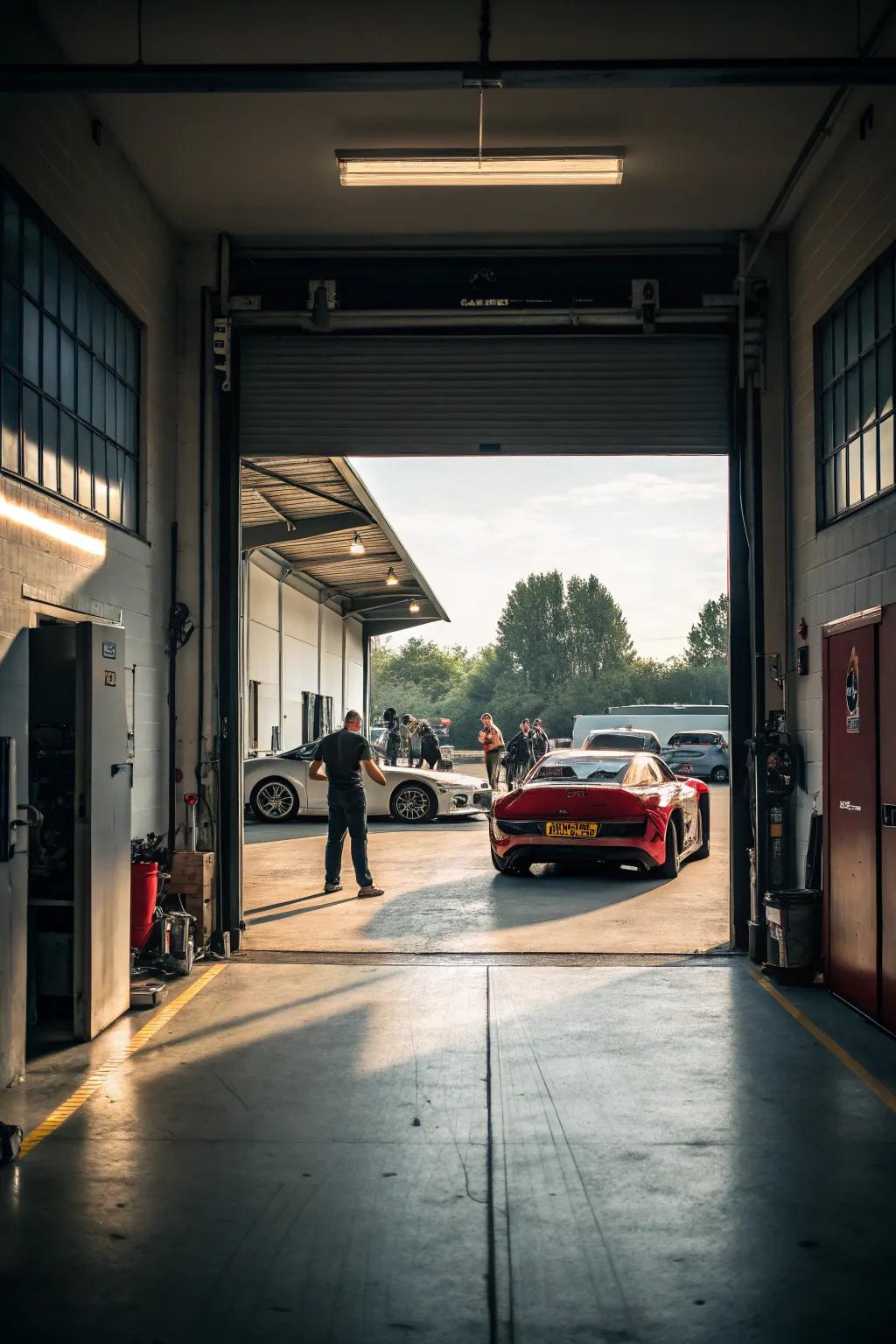 A convenient drive-through garage design facilitating effortless vehicle passage.