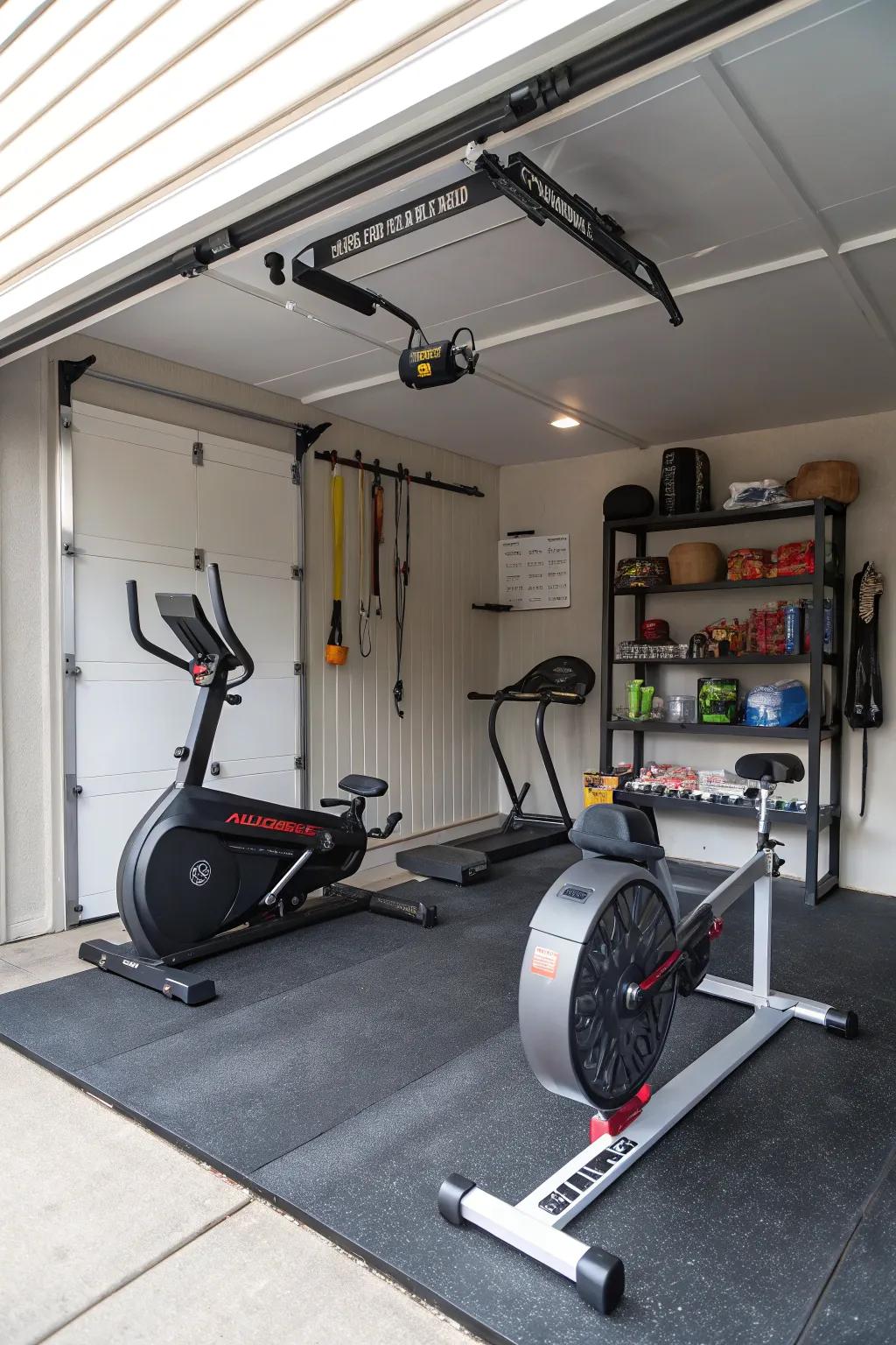 A cardio area provides quick and effective workout choices.