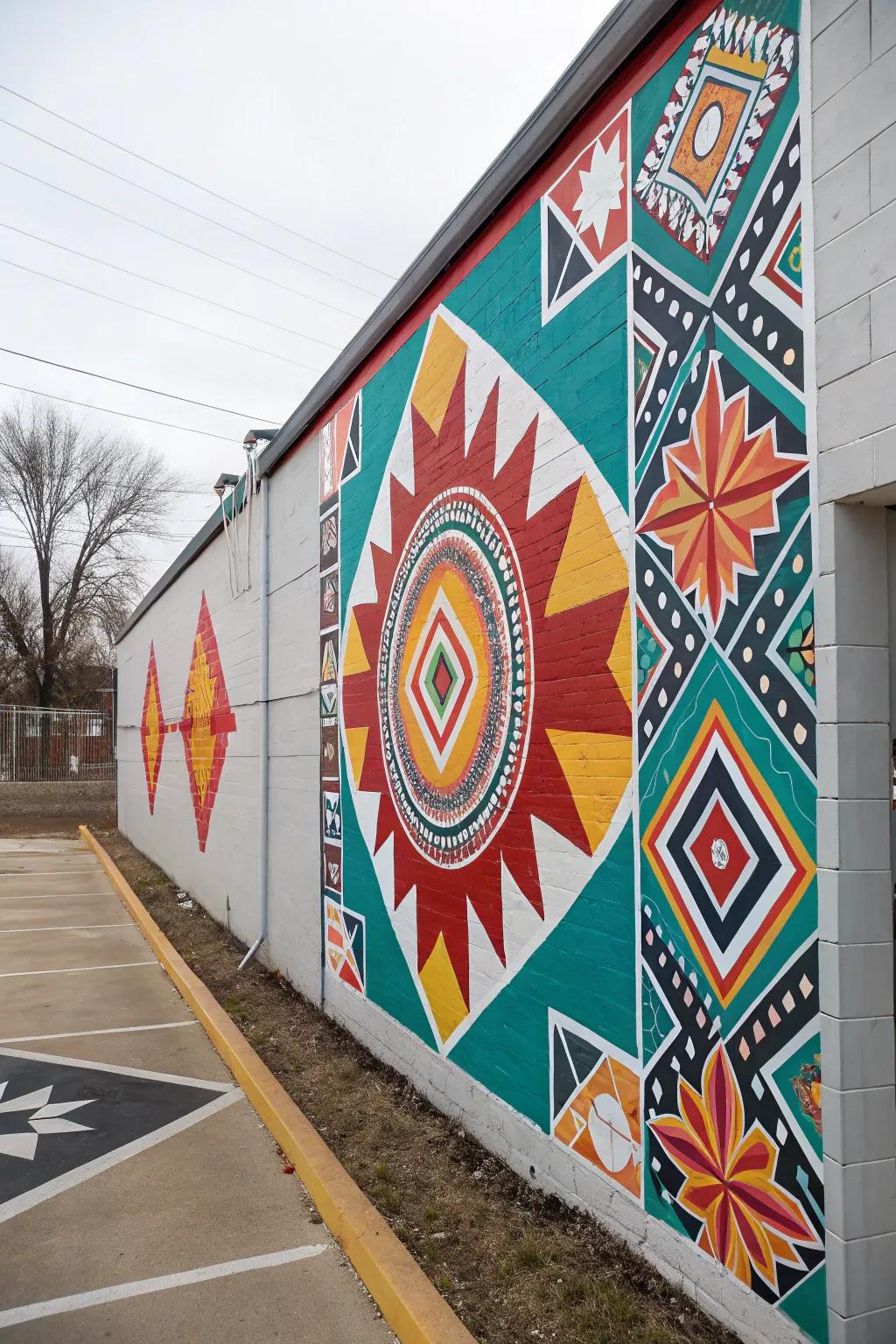 Any space is enhanced with the bold, artistic flair of a painted mural.