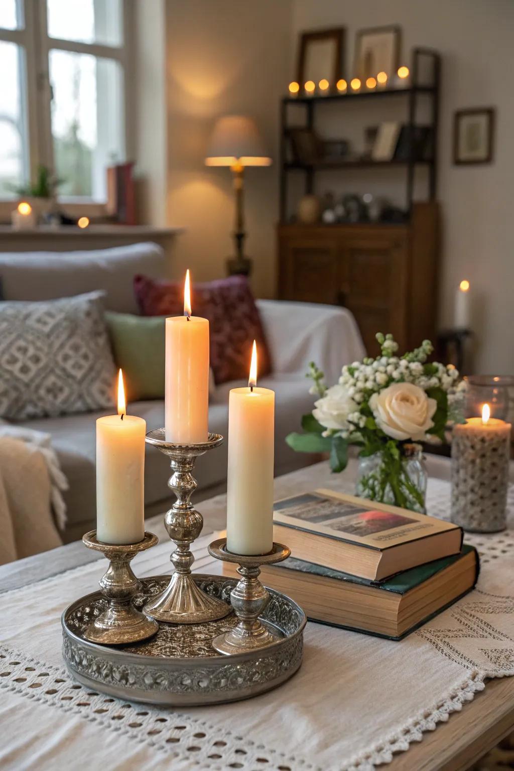 Create a serene atmosphere with these beautifully crafted candles.