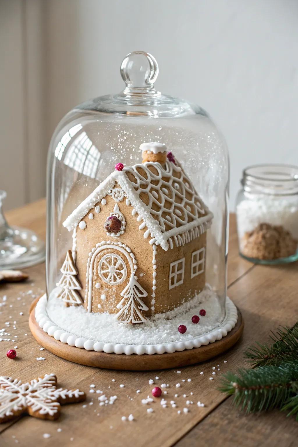 Seize the enchantment of the season with this captivating Gingerbread Crystal Orb, a delightful centerpiece that lends comfortable sophistication to your holiday aesthetic.