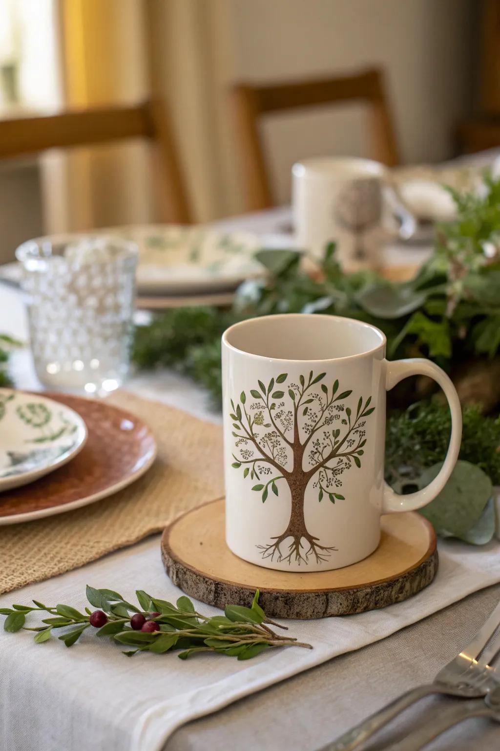 A mug that pays tribute to family connections.