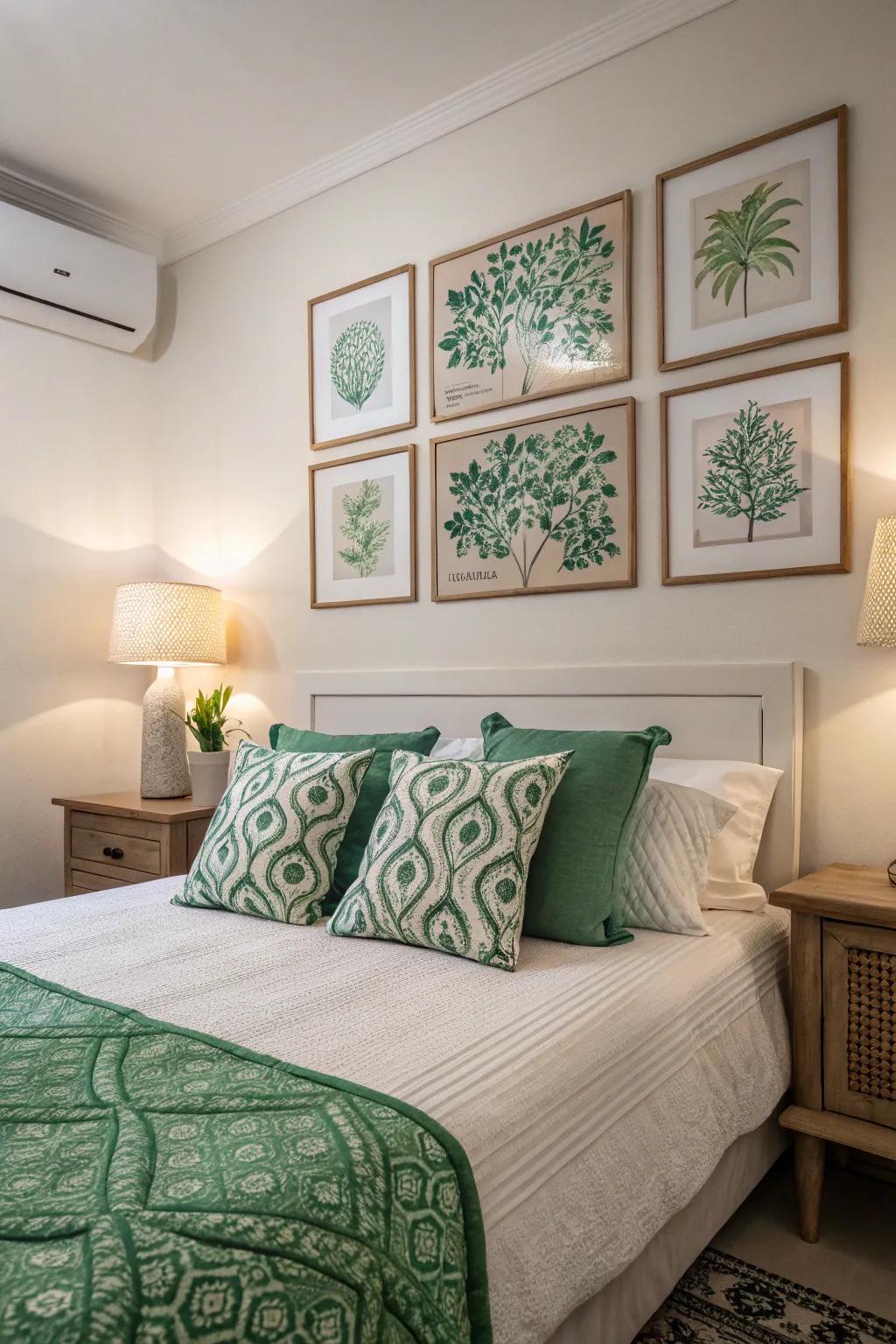 Ornamental green accents give the space vitality and life.
