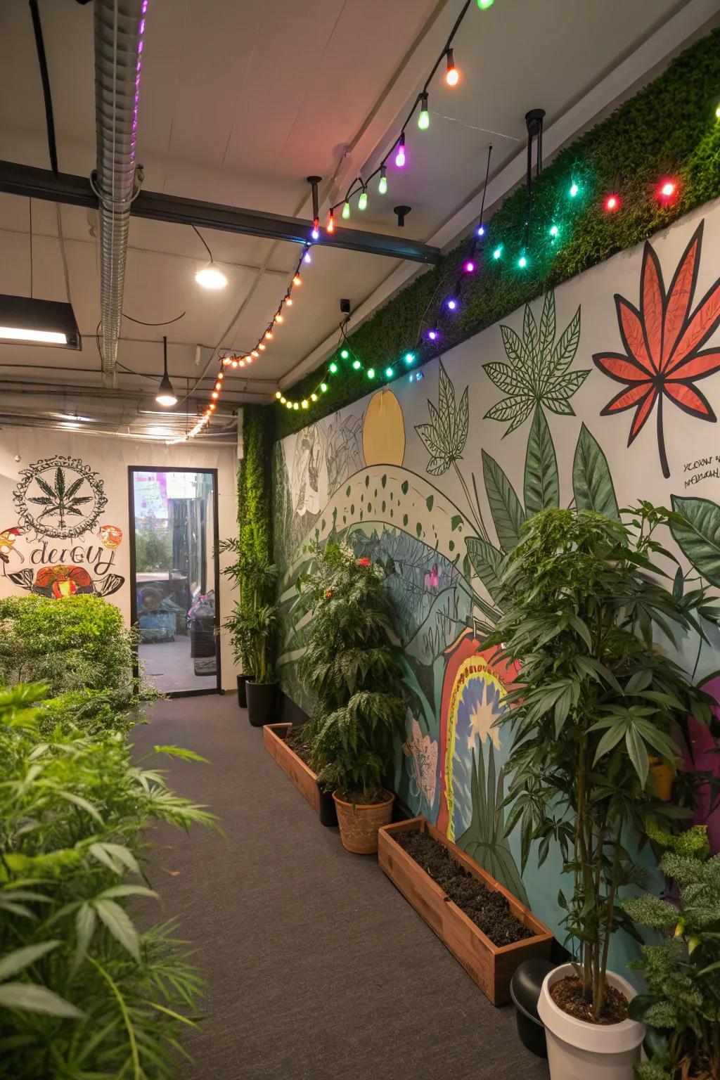 Artistic decor can change your grow room into a beautiful retreat.