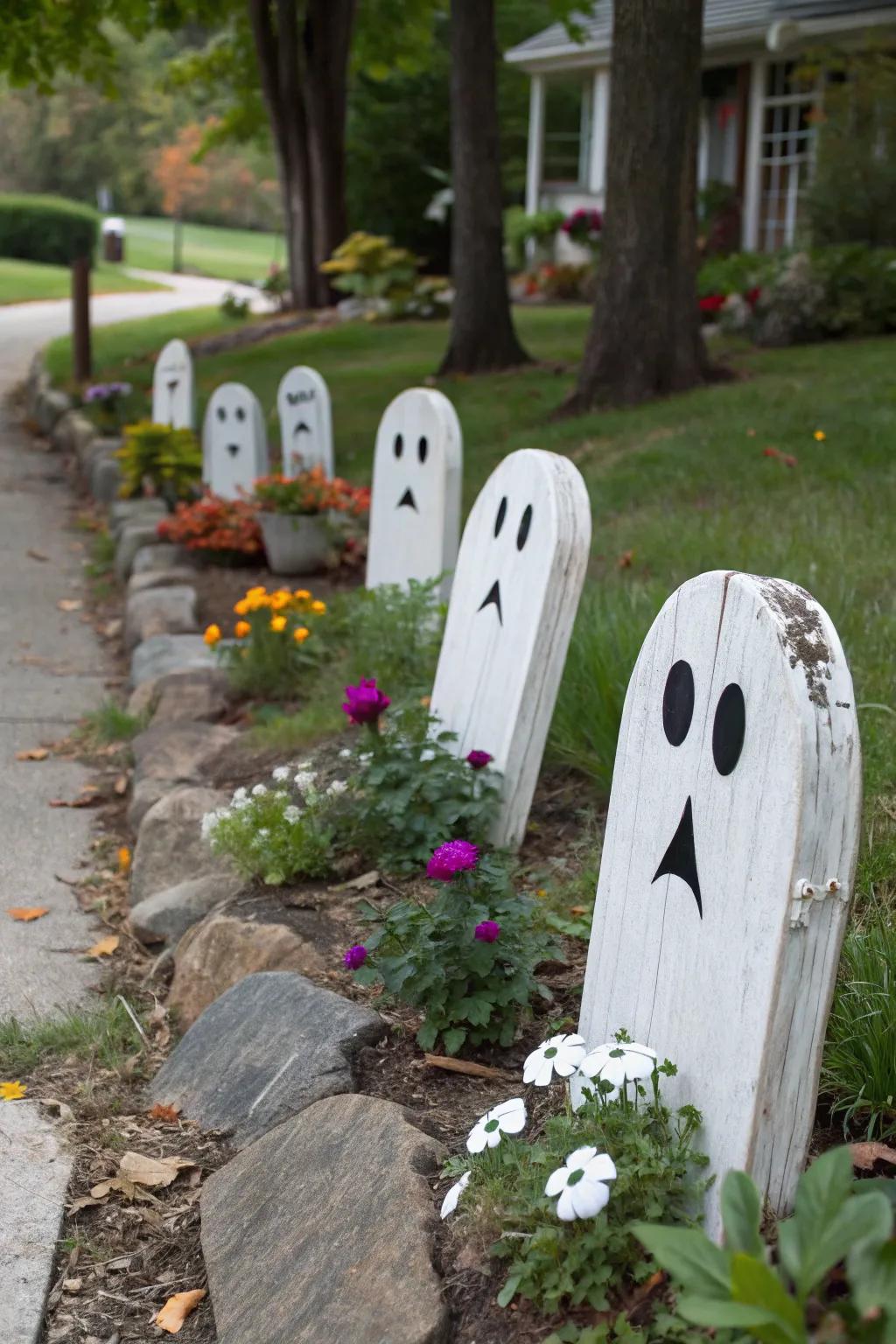 Delightful wraith-like timber blocks for Halloween jubilation.