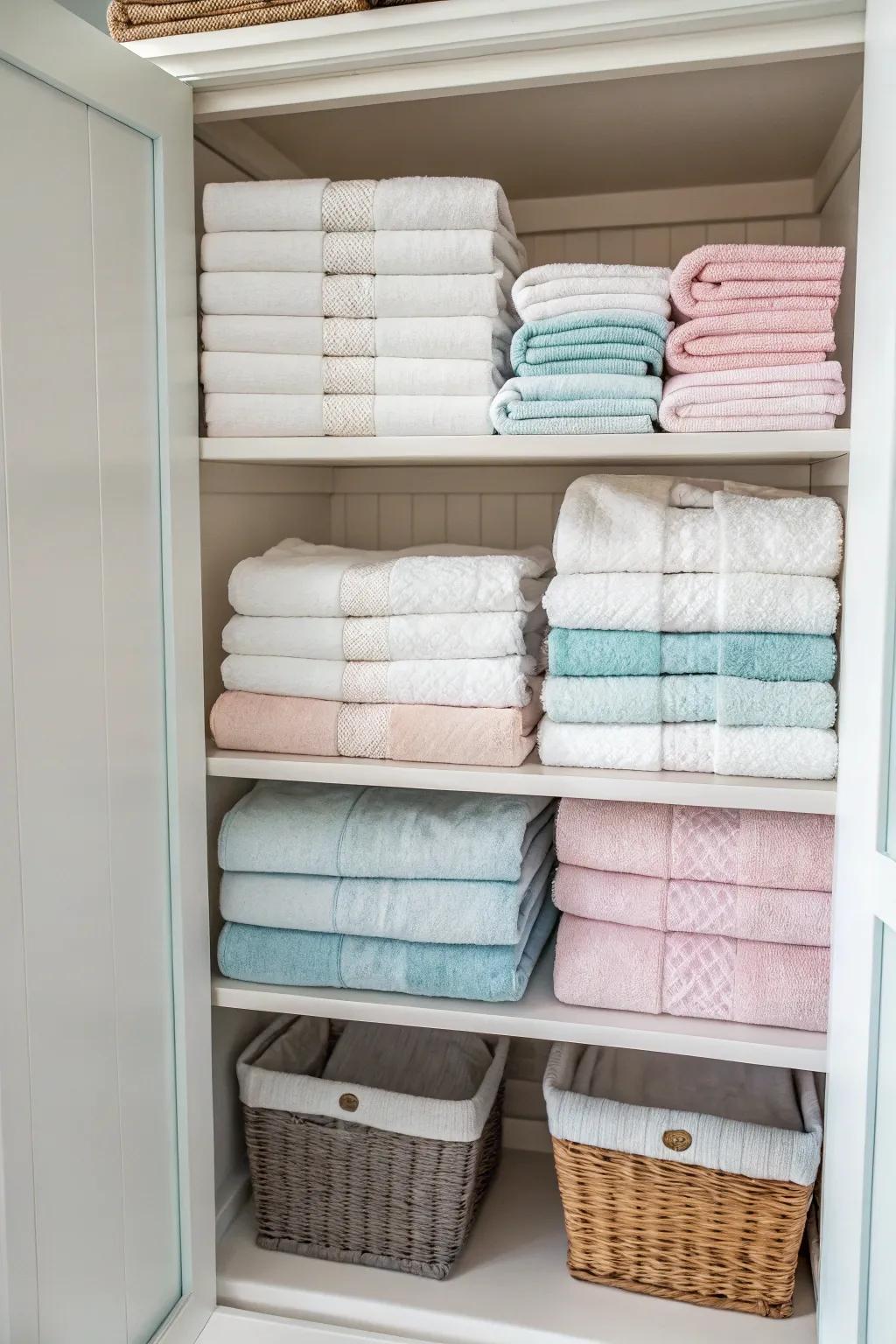 Color coordination brings elegance and a sense of calm to your closet.