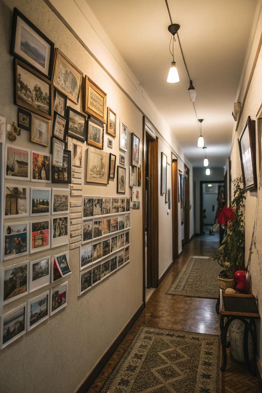 Customize your photo wall with cherished keepsakes.