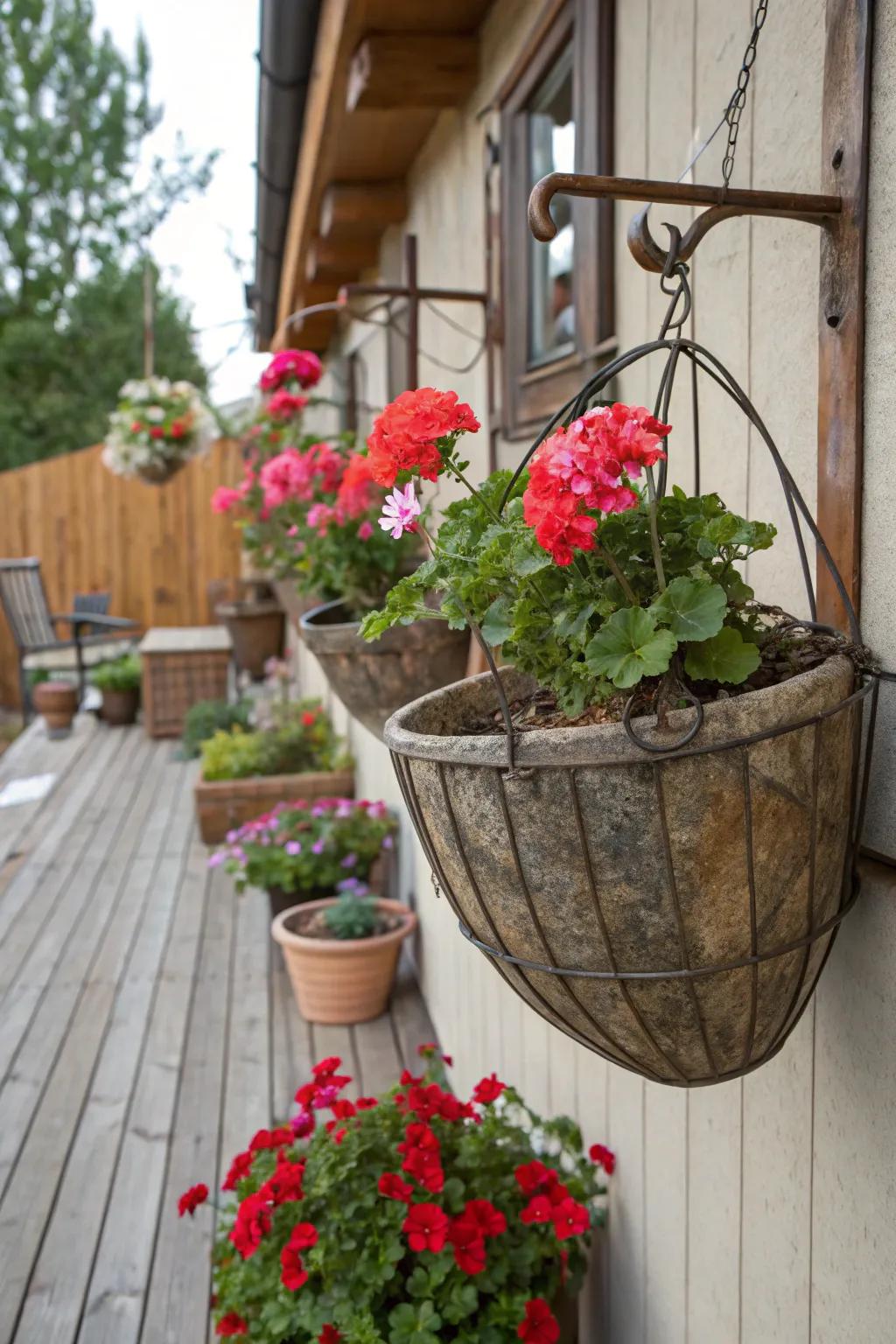 Metallic hampers provide a rustic allure to your decor.