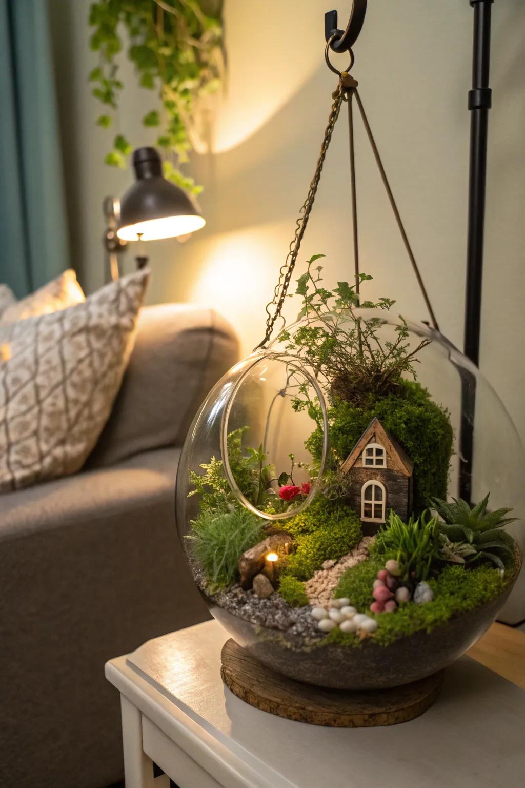 A whimsical pixie garden planter for a touch of magic.