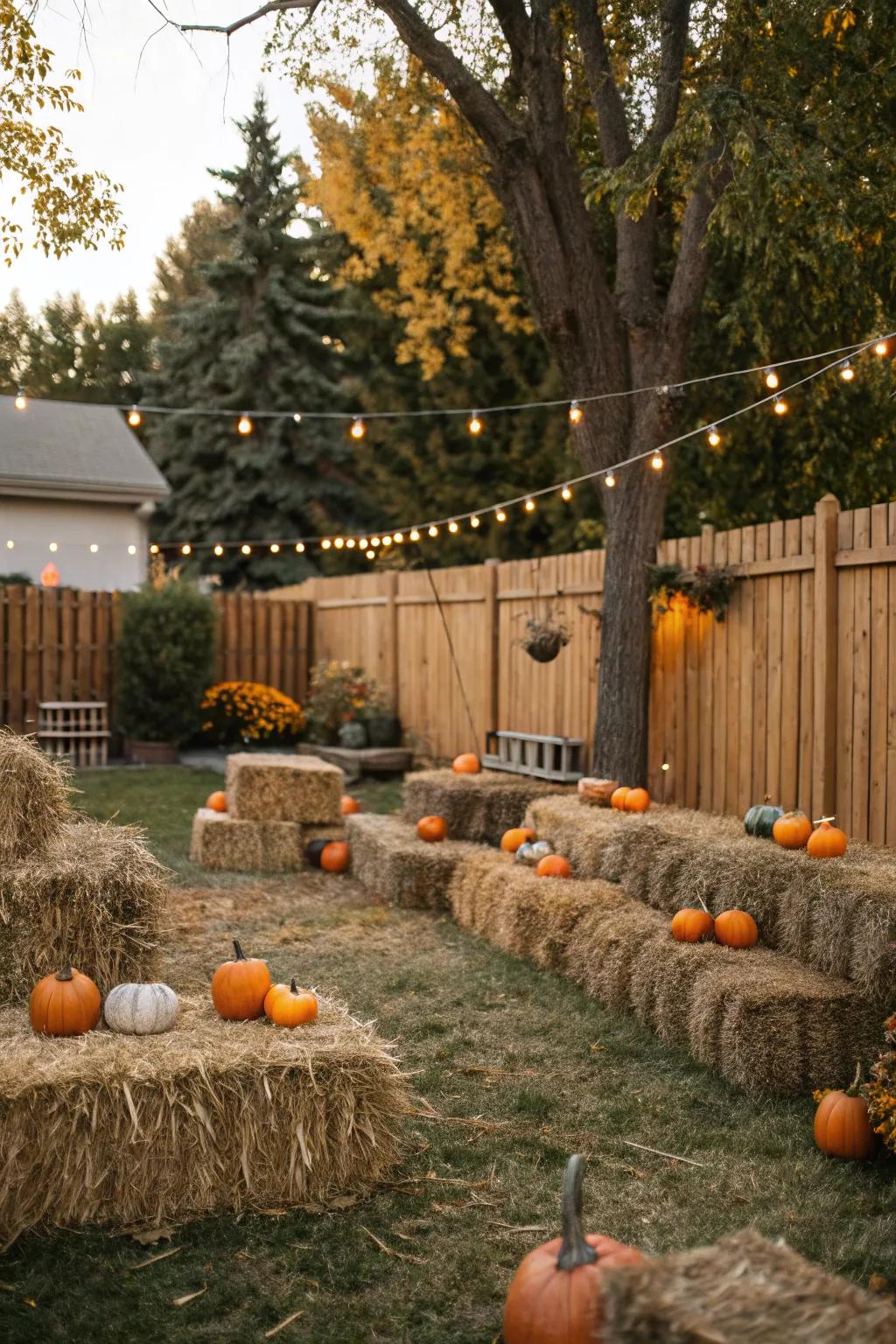 A lively squash garden layout in the yard.