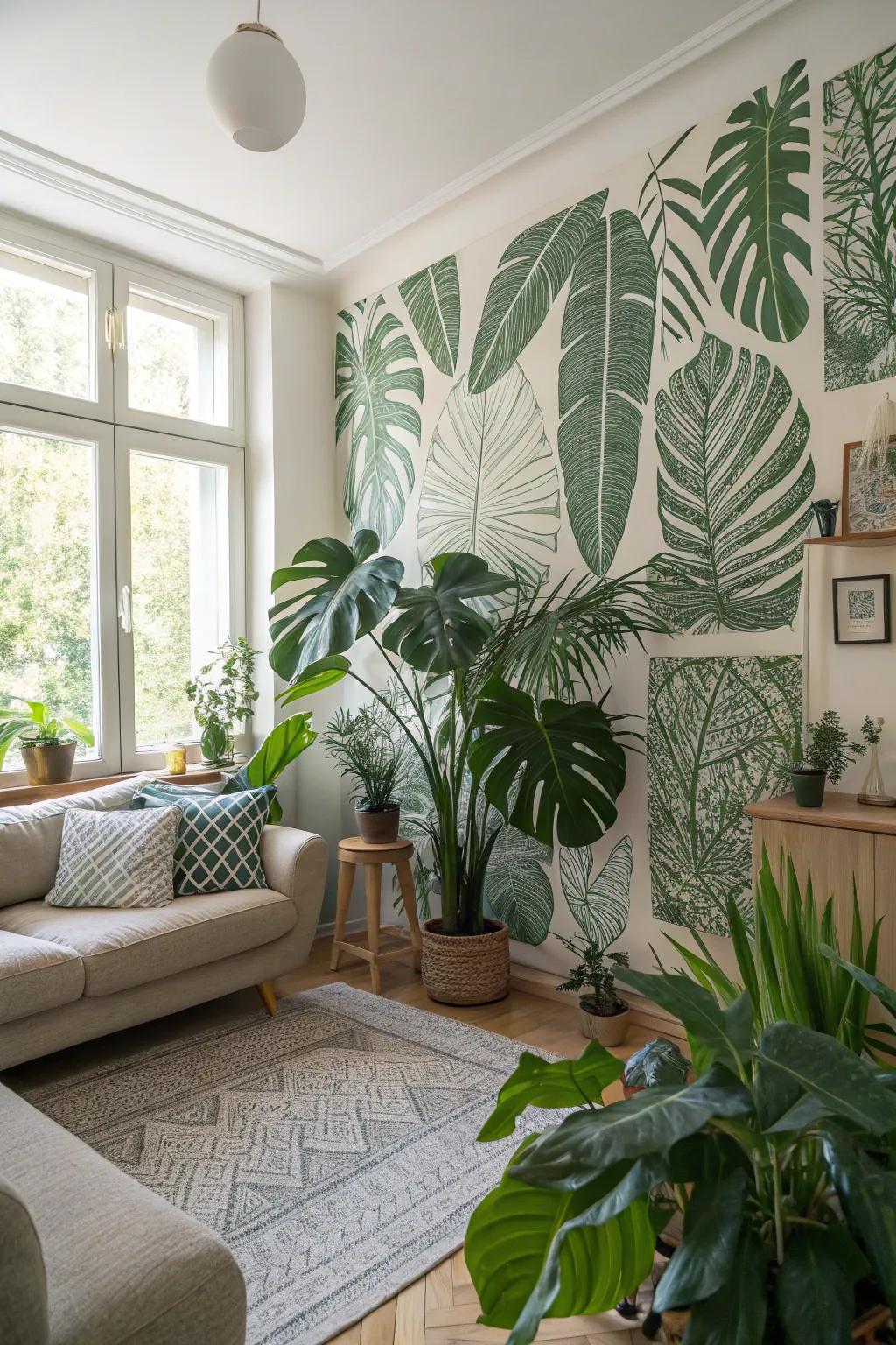 Tropical leaves add lush greenery to your decor.