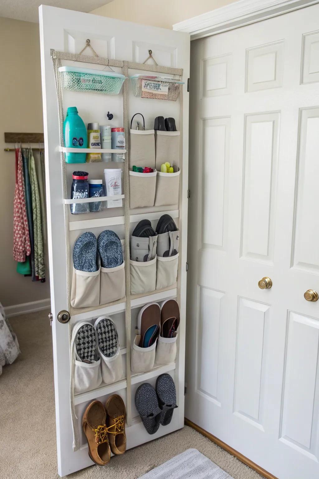 Maximize area with behind-the-door organizers