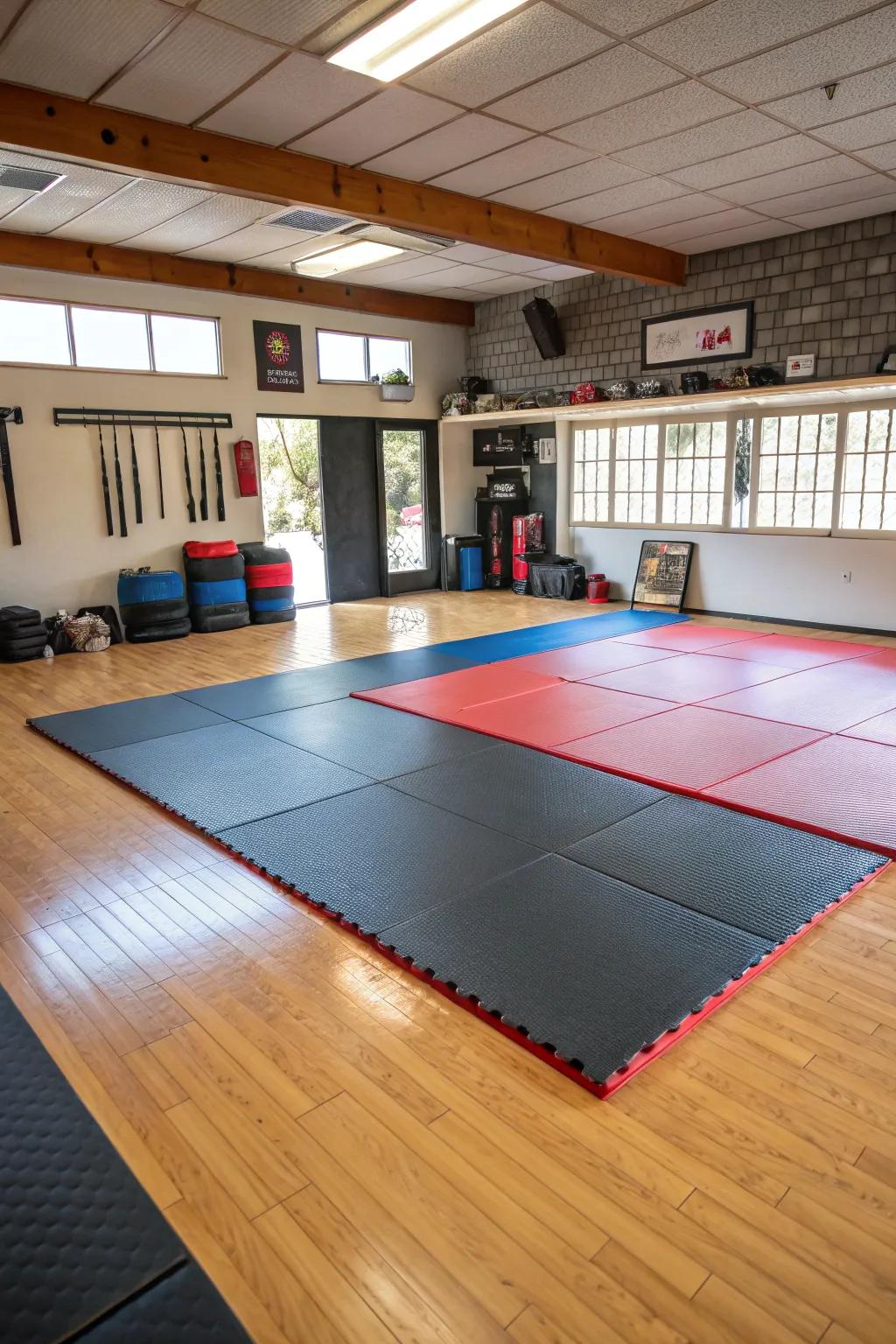 A defined training area helps focus your practice.