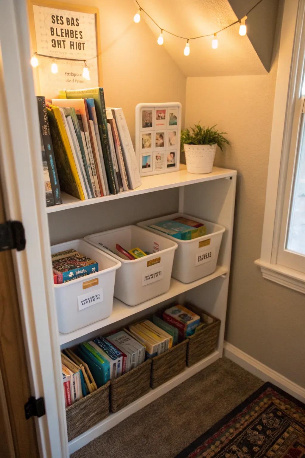 Organization tools ensure your homeschool materials are tidy and accessible.