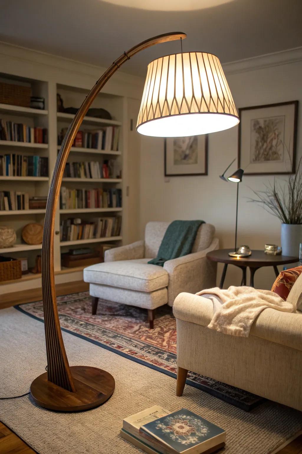 Illuminate and enhance your space with a stylish floor lamp.