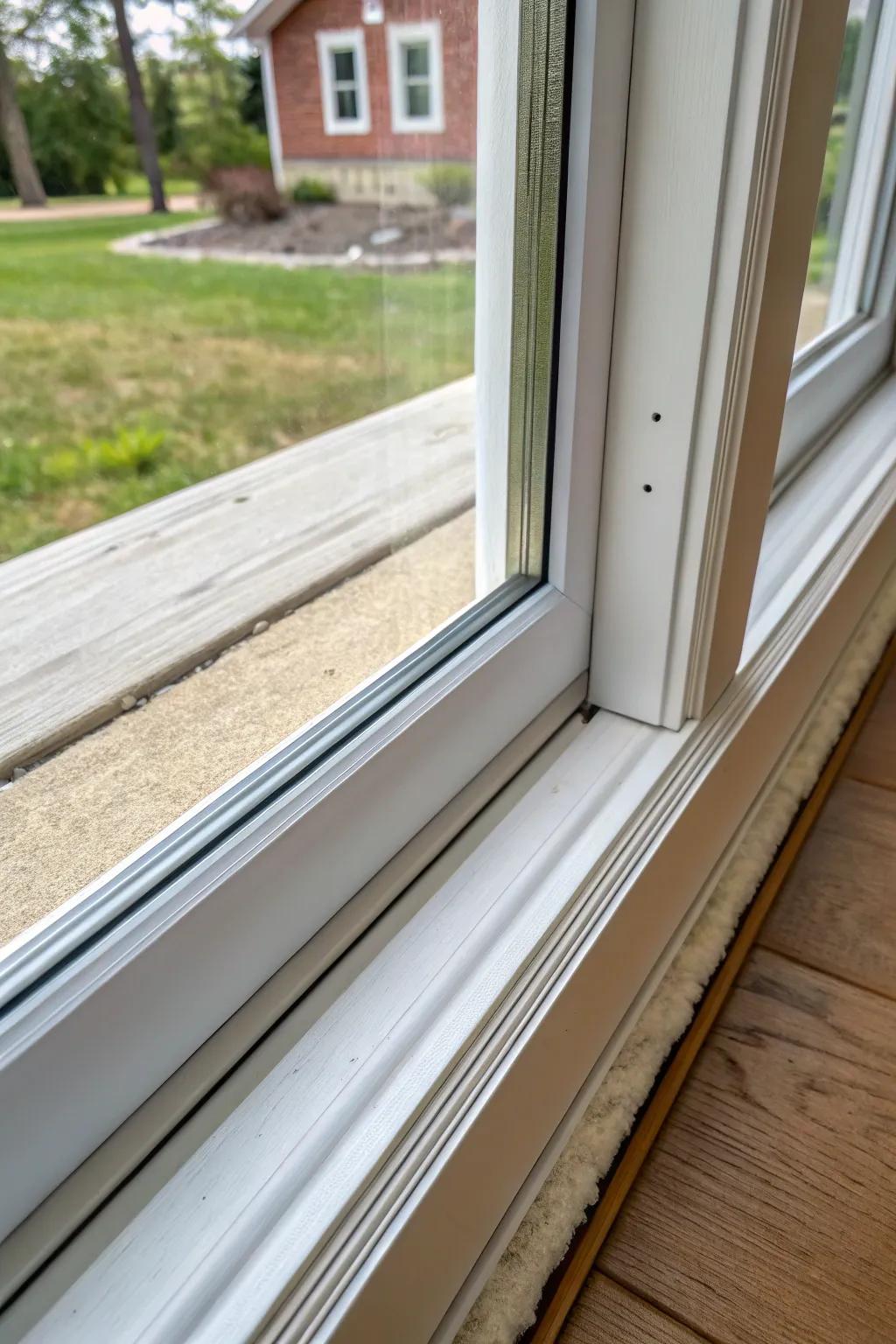 Weatherstripping seals drafts without being noticeable.