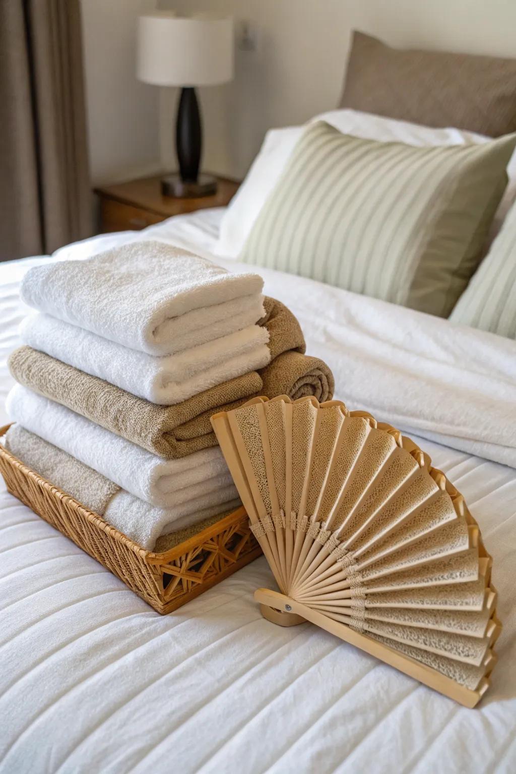 Impress with the intricate pocket and fan fold.