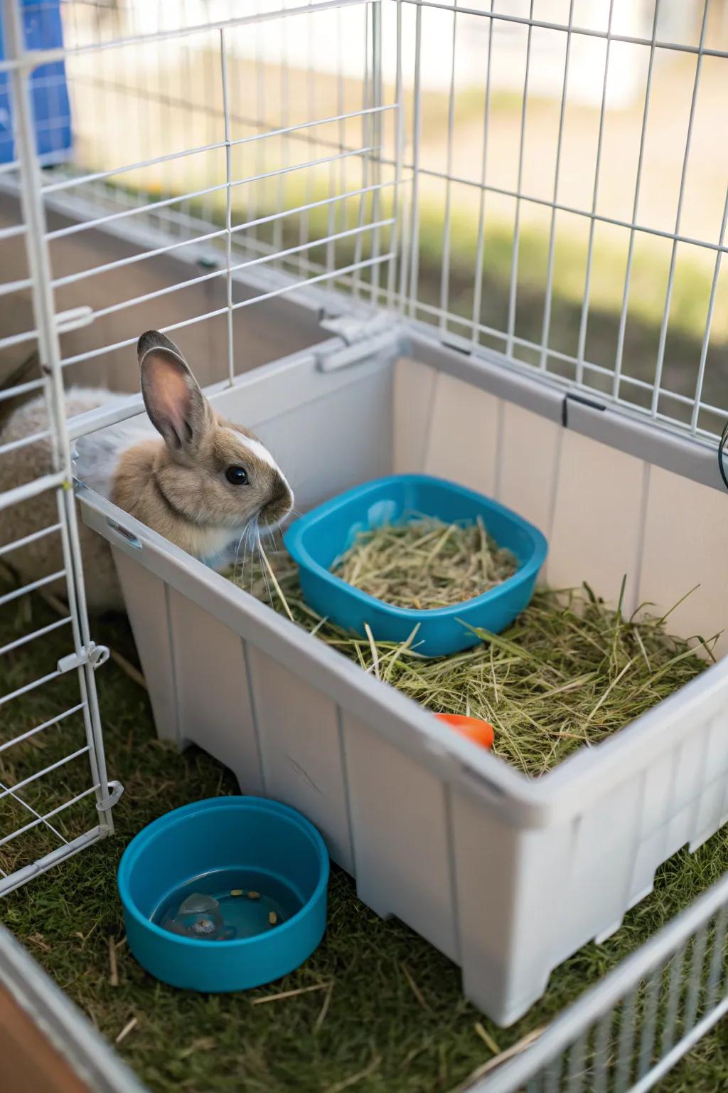 A well-organized feeding station simplifies meal times.