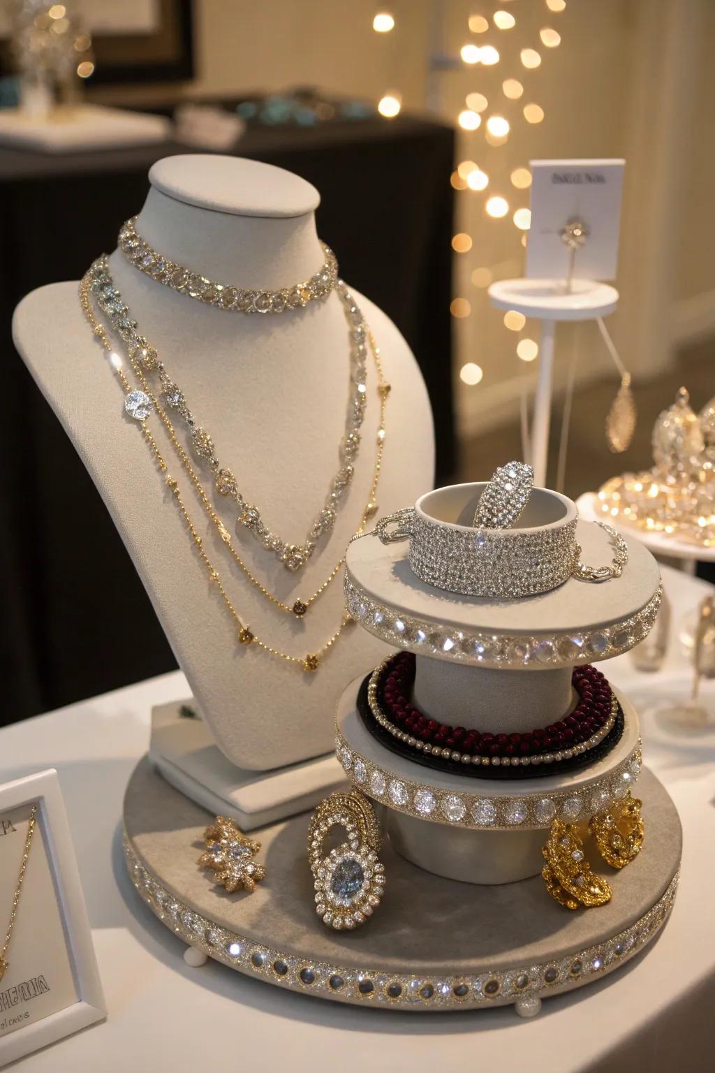 Vertical jewelry display