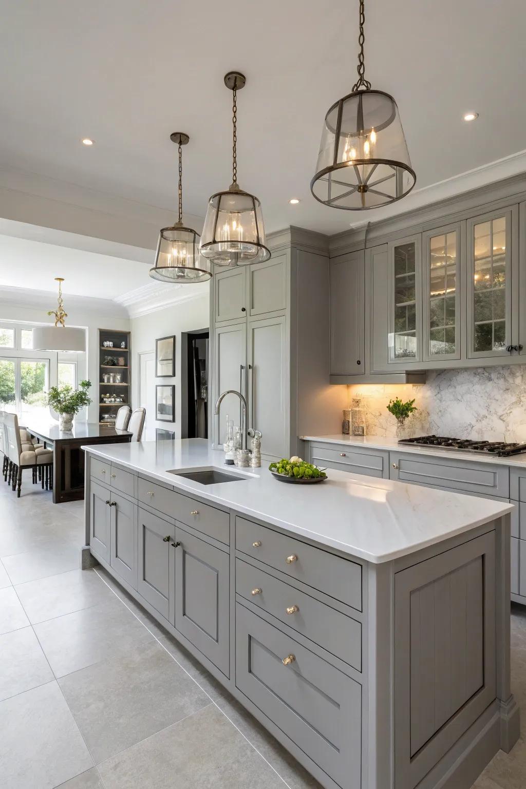 Stone cabinets introduce an up-to-date, versatile element to any cooking space.