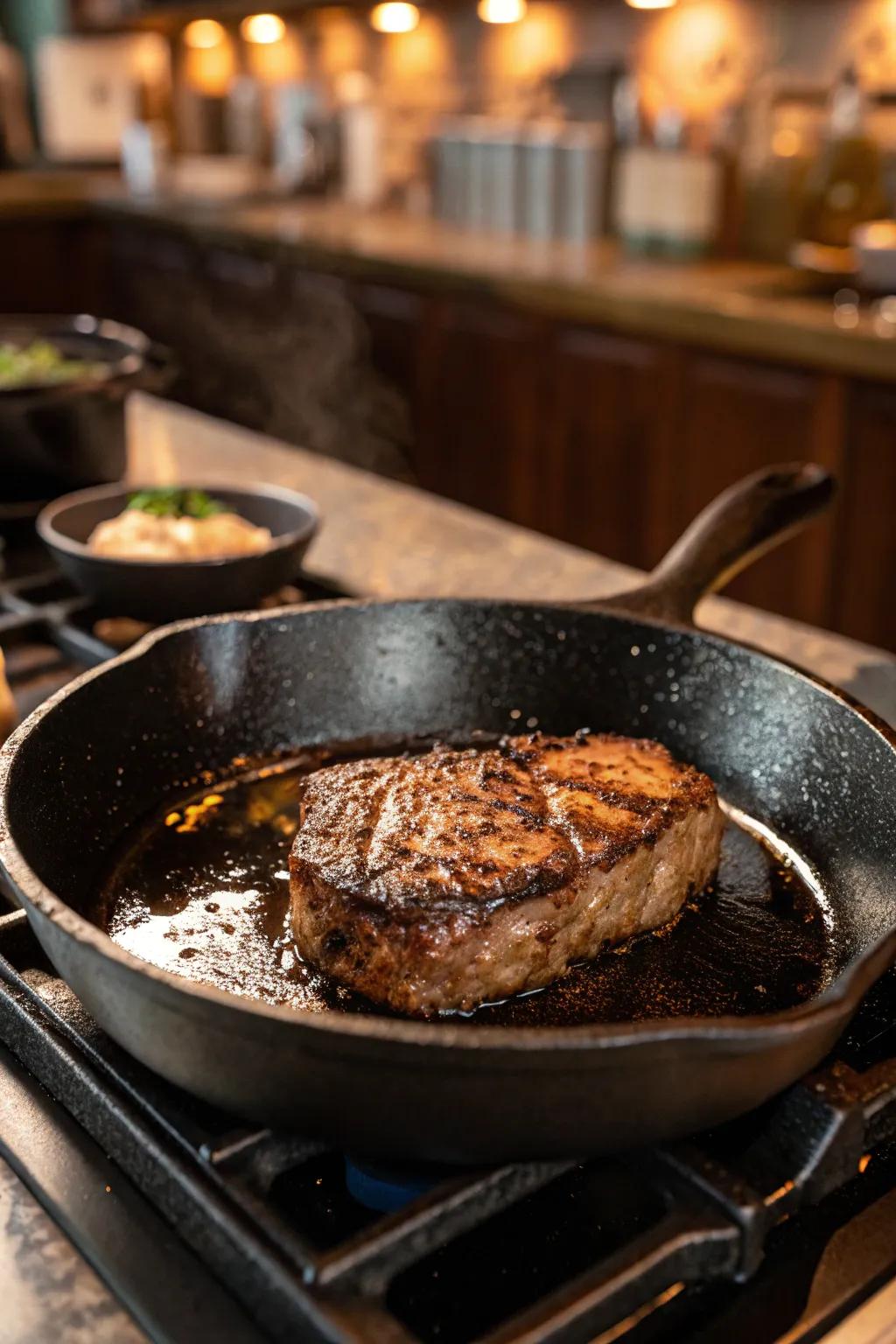A classic metal skillet is an evergreen complement to any kitchen.
