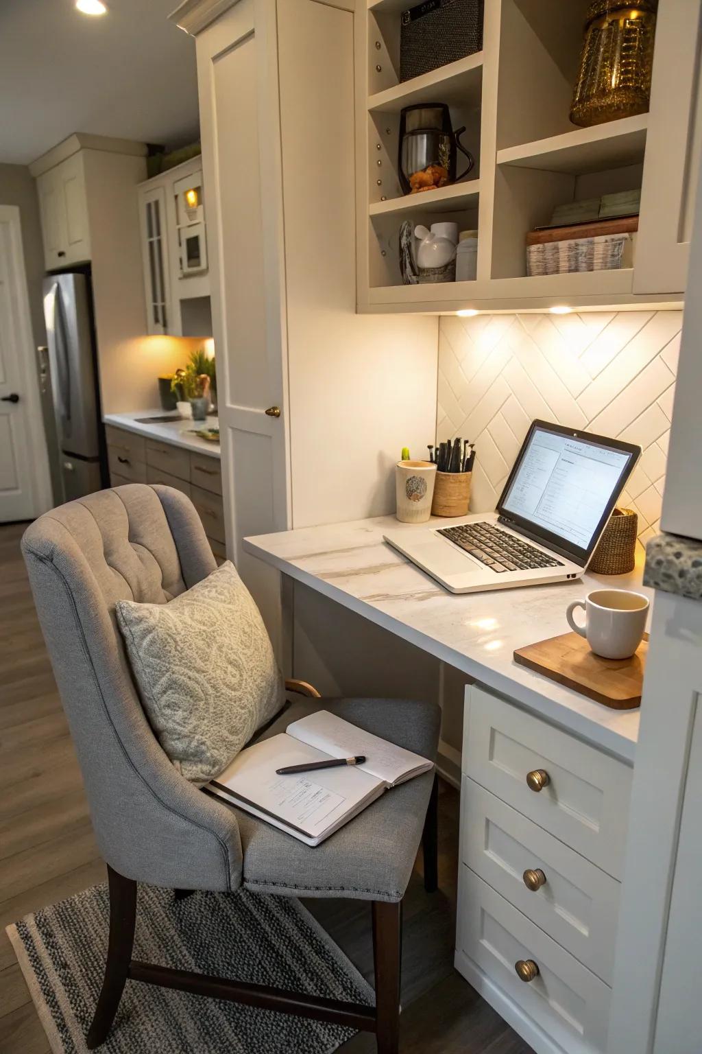 Pleasant seating boosts style and output.