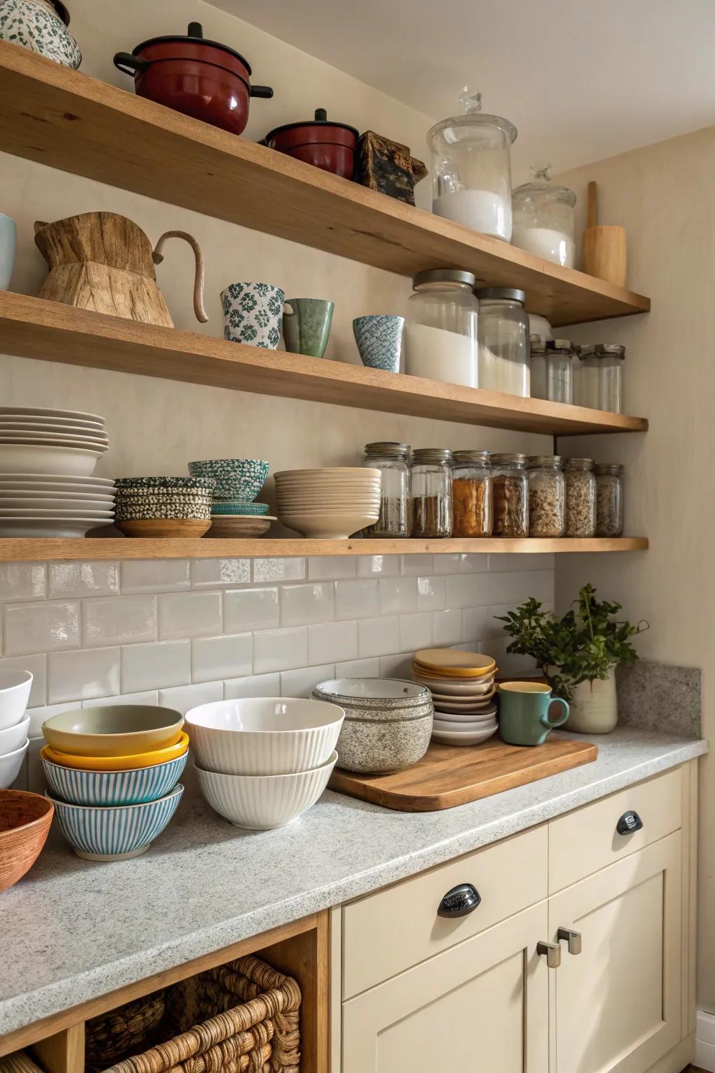 Useful open wall boards for everyday ease.