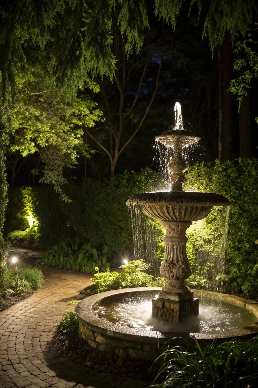 Beacon lights convert garden pieces into spotlight marvels.