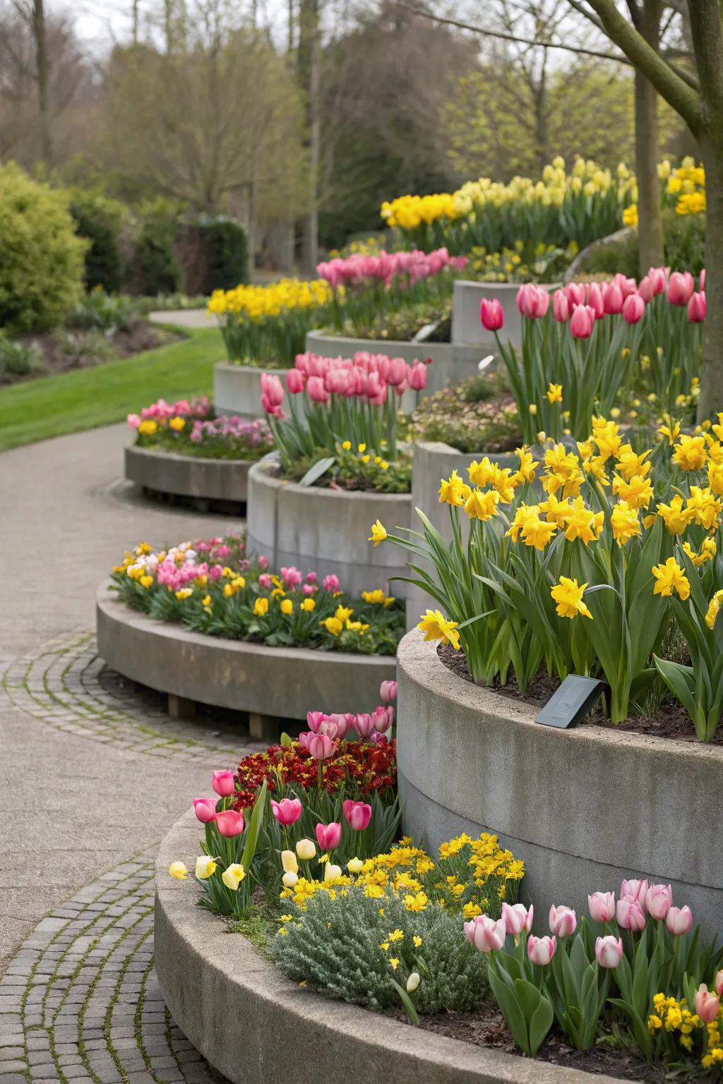 <strong>Blossom rockets</strong> and <strong>golden trumpets</strong> in raised growers, crafting a striking visual central point.” loading=”lazy” class=”pimg”>
	</picture><figcaption><strong>Blossom rockets</strong> and <strong>golden trumpets</strong> in raised growers, crafting a striking visual central point.</figcaption></figure>
<p>Use raised growers to feature your <strong>blossom rockets</strong> and <strong>golden trumpets</strong>. This introduces height and interest to your garden, letting these beautiful blooms become the central point.</p>
<h3>Maybe worth checking out:</h3>
<ul class=