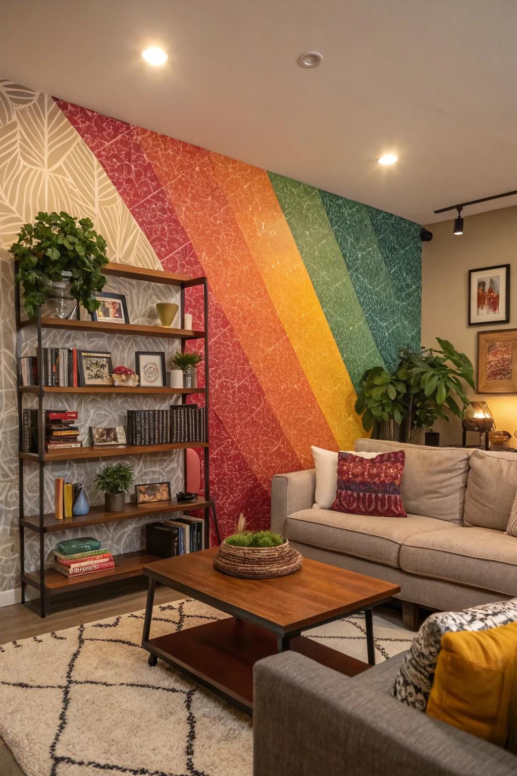 Accent walls have the ability to heighten your space by means of striking textures.