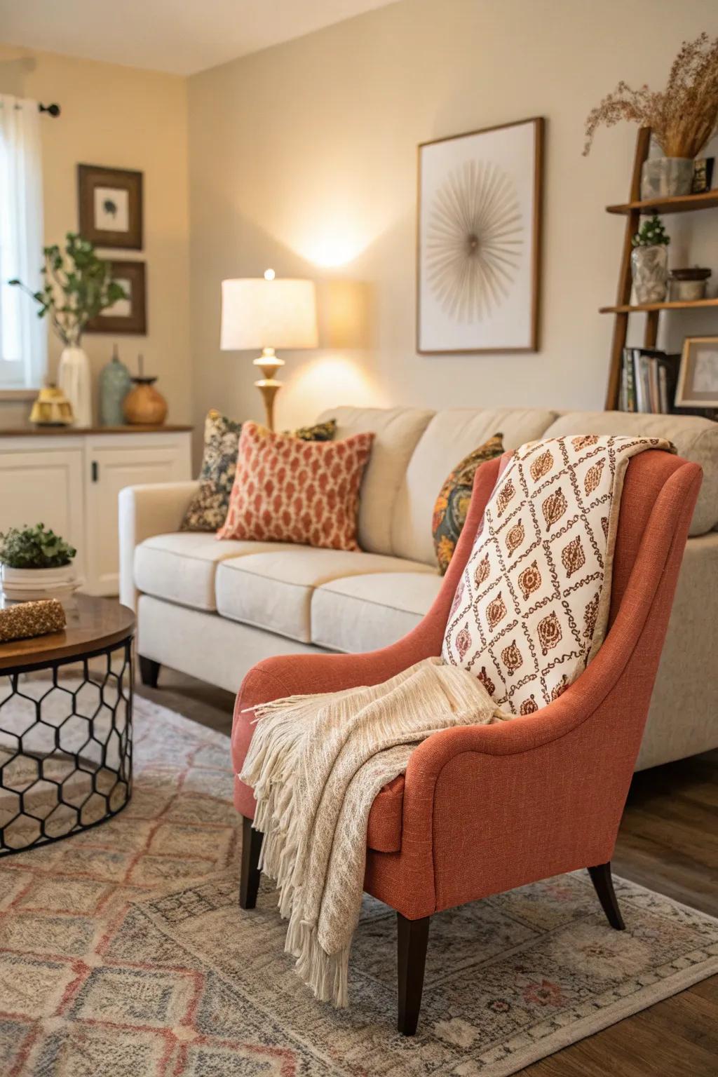 Accent furniture can inject personality and style into your living room decor.