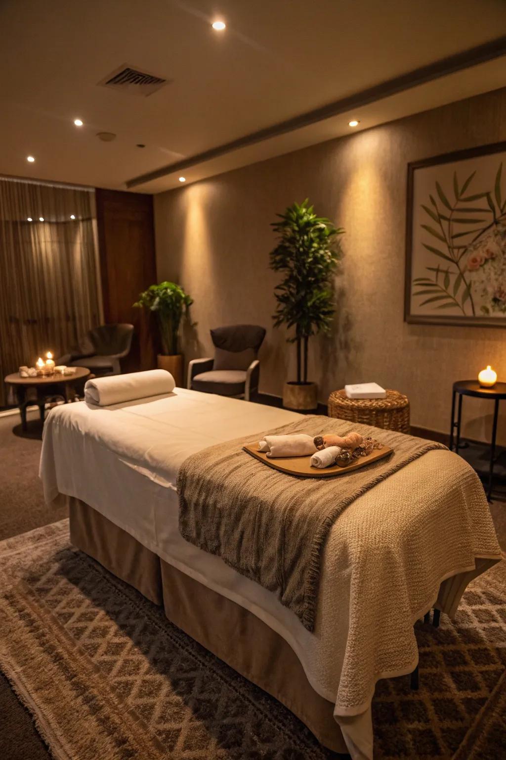 Comfortable furnishings are essential for relaxation.