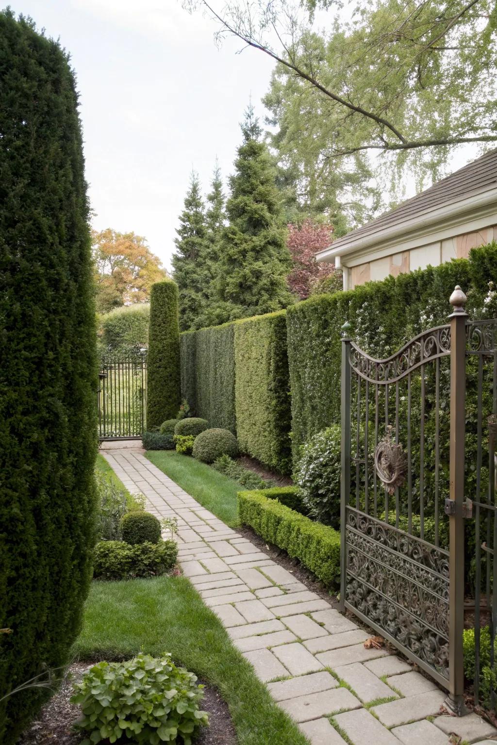 Seclusion features imbue your backyard with the sensation of a hidden getaway.