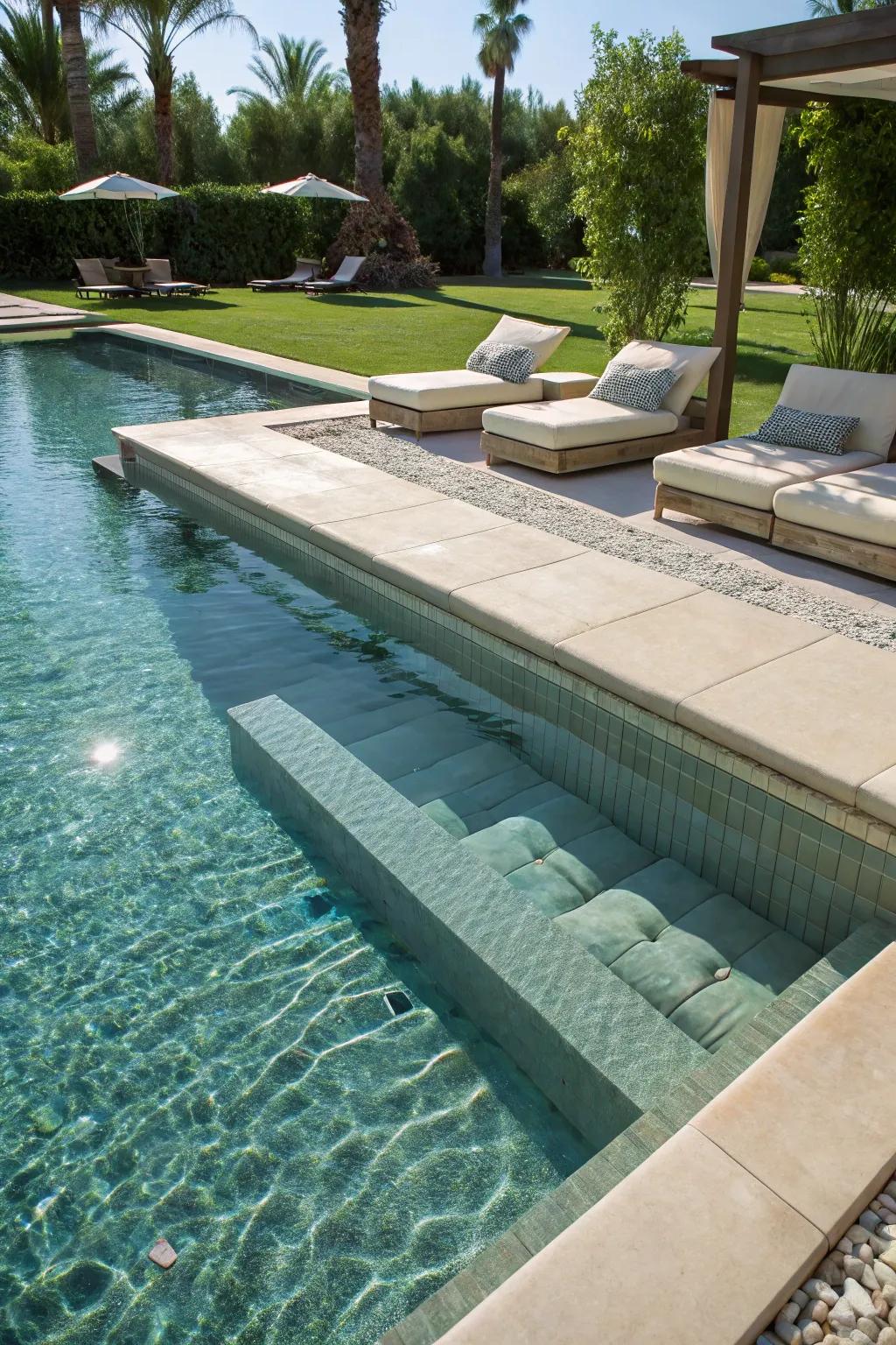 Built-in lounging areas offering supreme comfort and style.