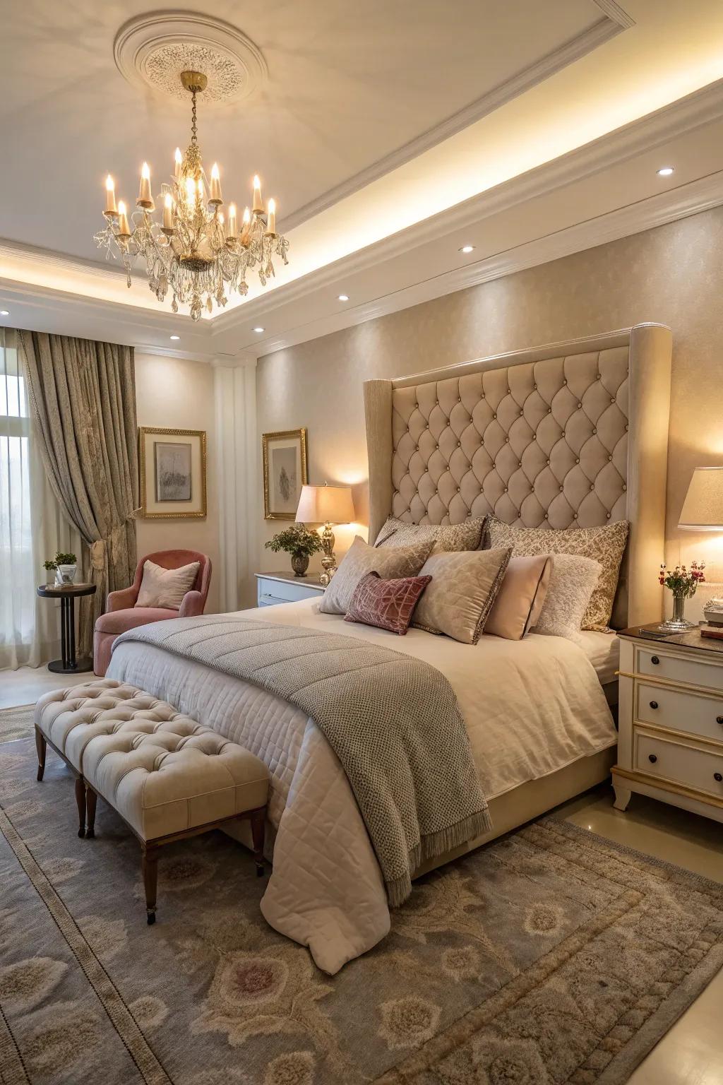 Comforting furniture creates a welcoming and comfortable setting.