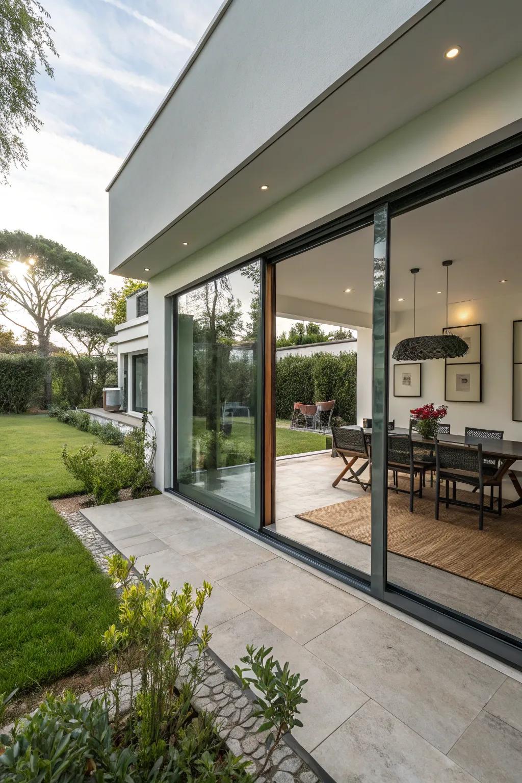 Smooth switch from indoor comfort to outdoor unwinding.