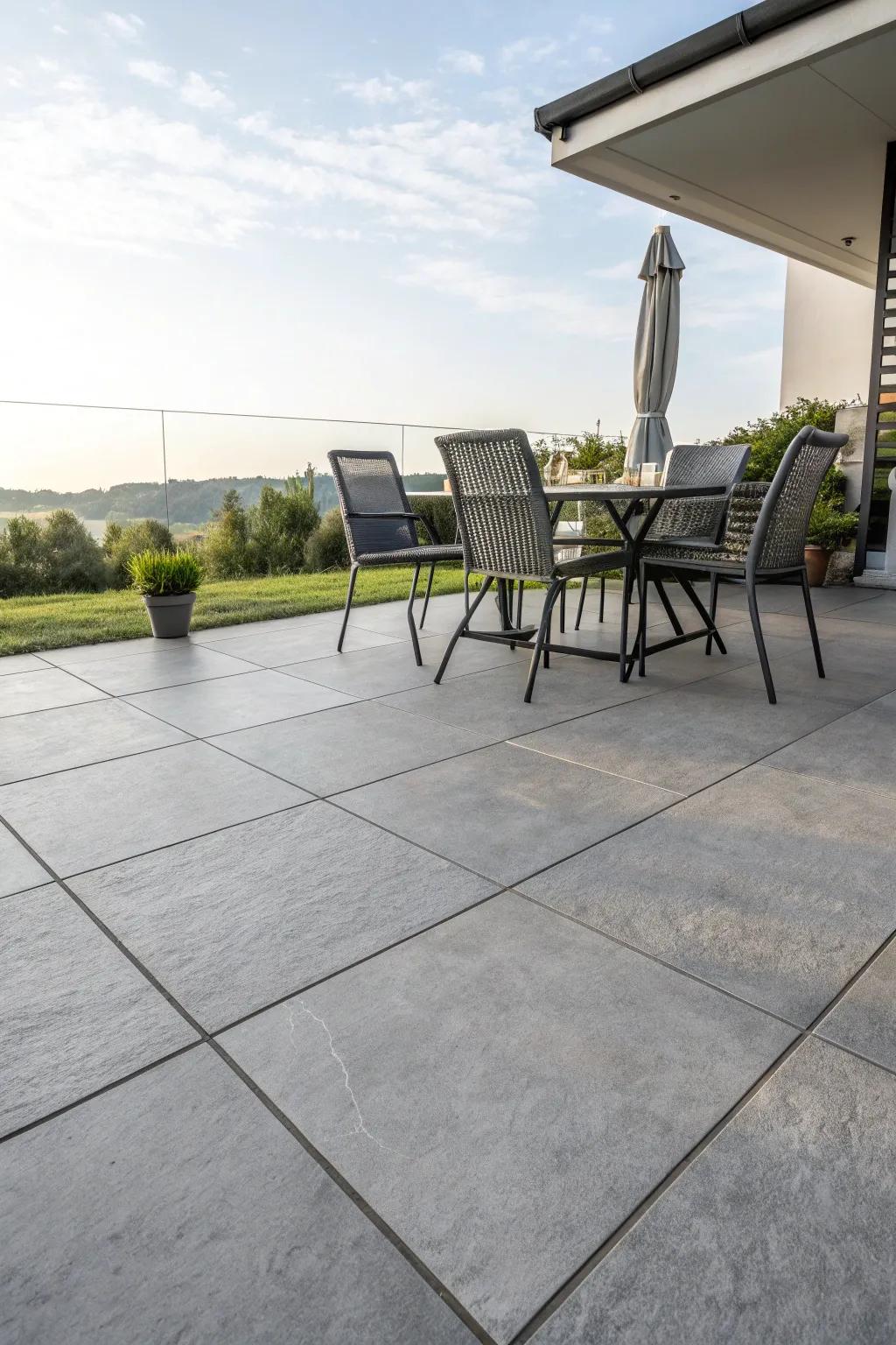 Large ground covers offer a clean, minimalist look.