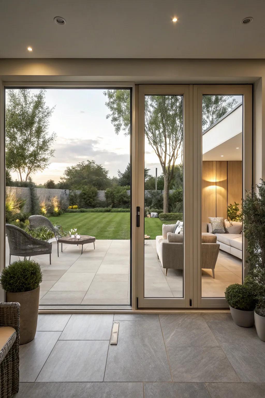 Walls in soft tones for a modern look.