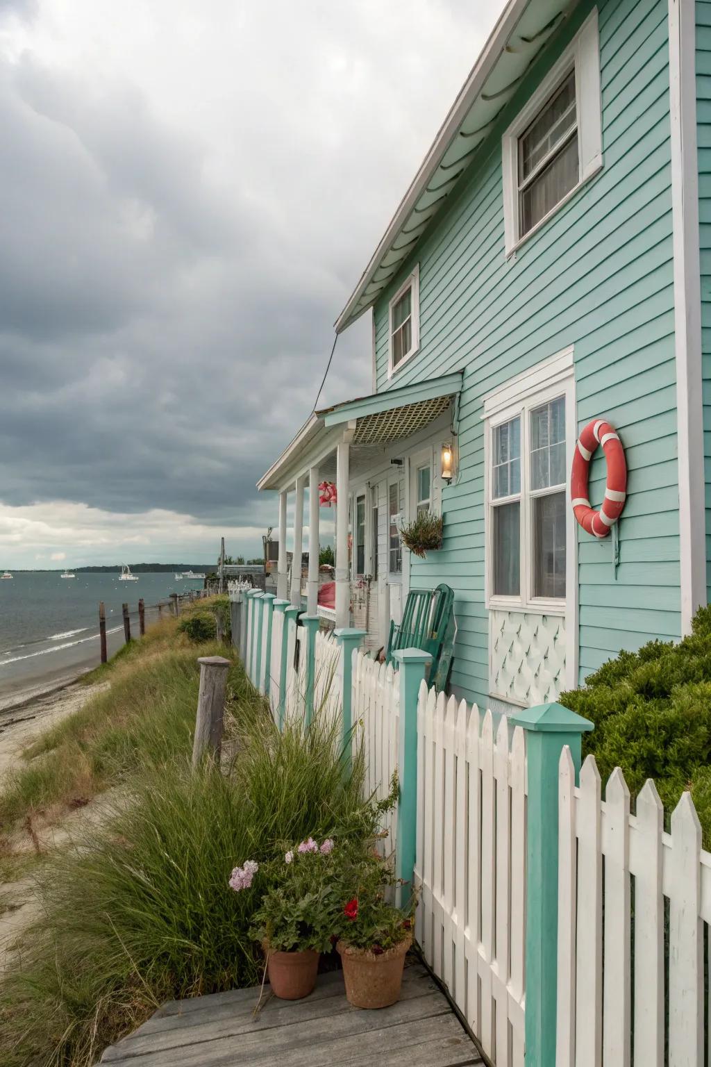 Serene coastal home with vertical siding