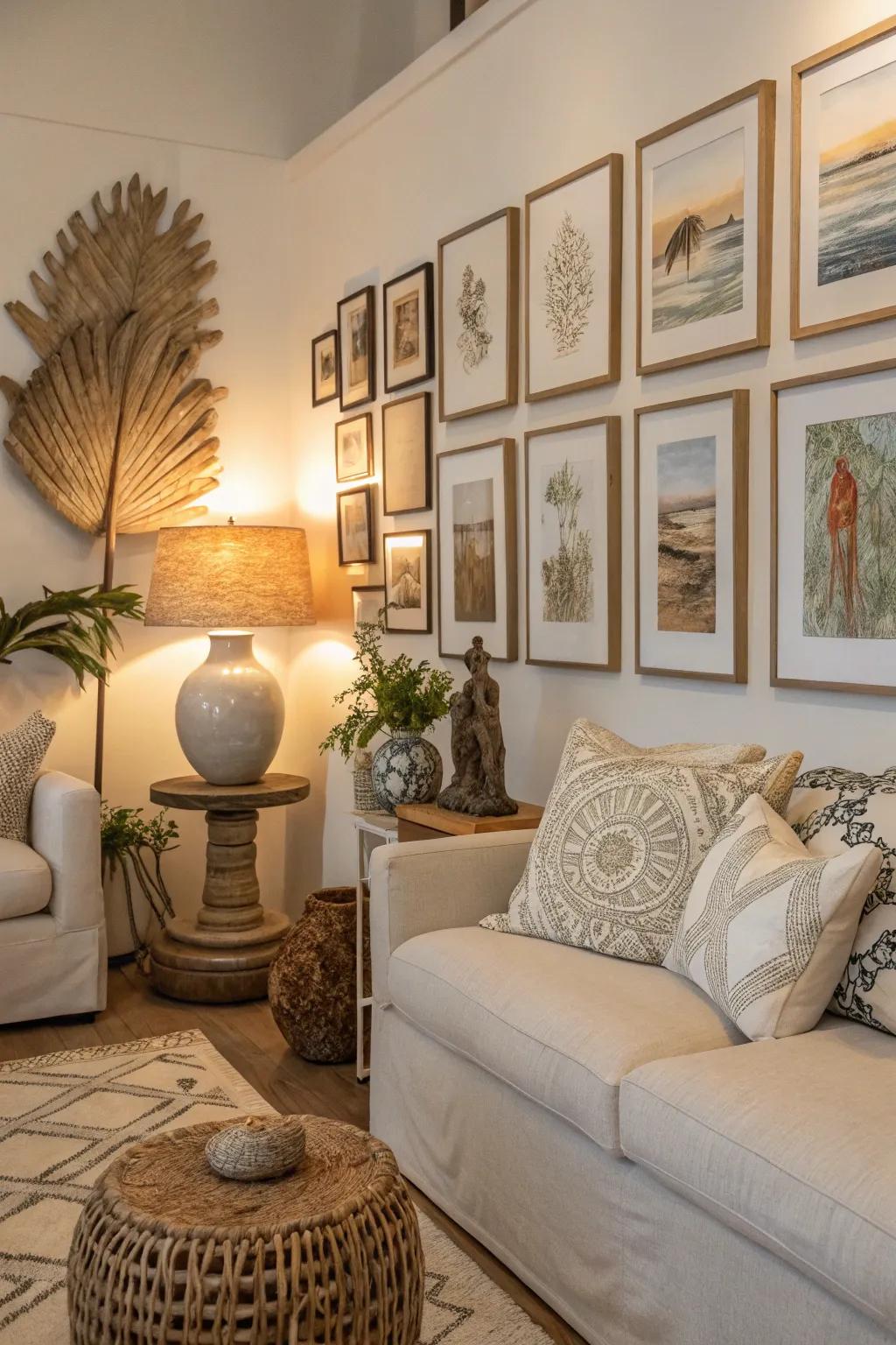 A themed wall infuses personality into any room.