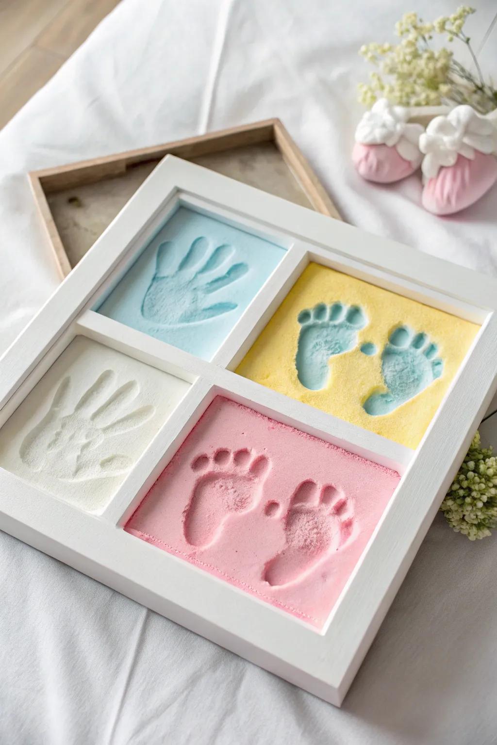 Tiny prints that tell the story of a new beginning.
