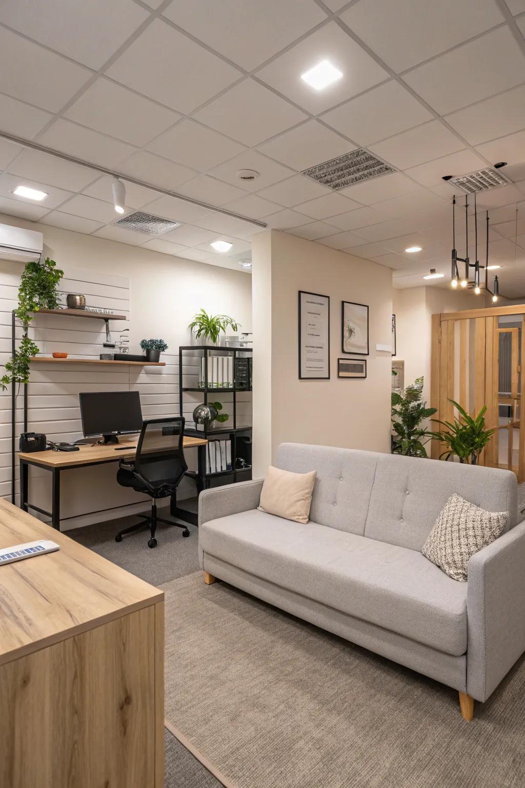 A neutral color palette enhances the peaceful atmosphere.
