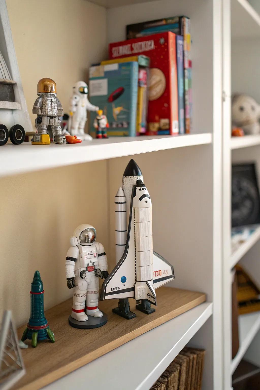 Spaceship replicas contribute a spirited and adventurous facet to your decor.